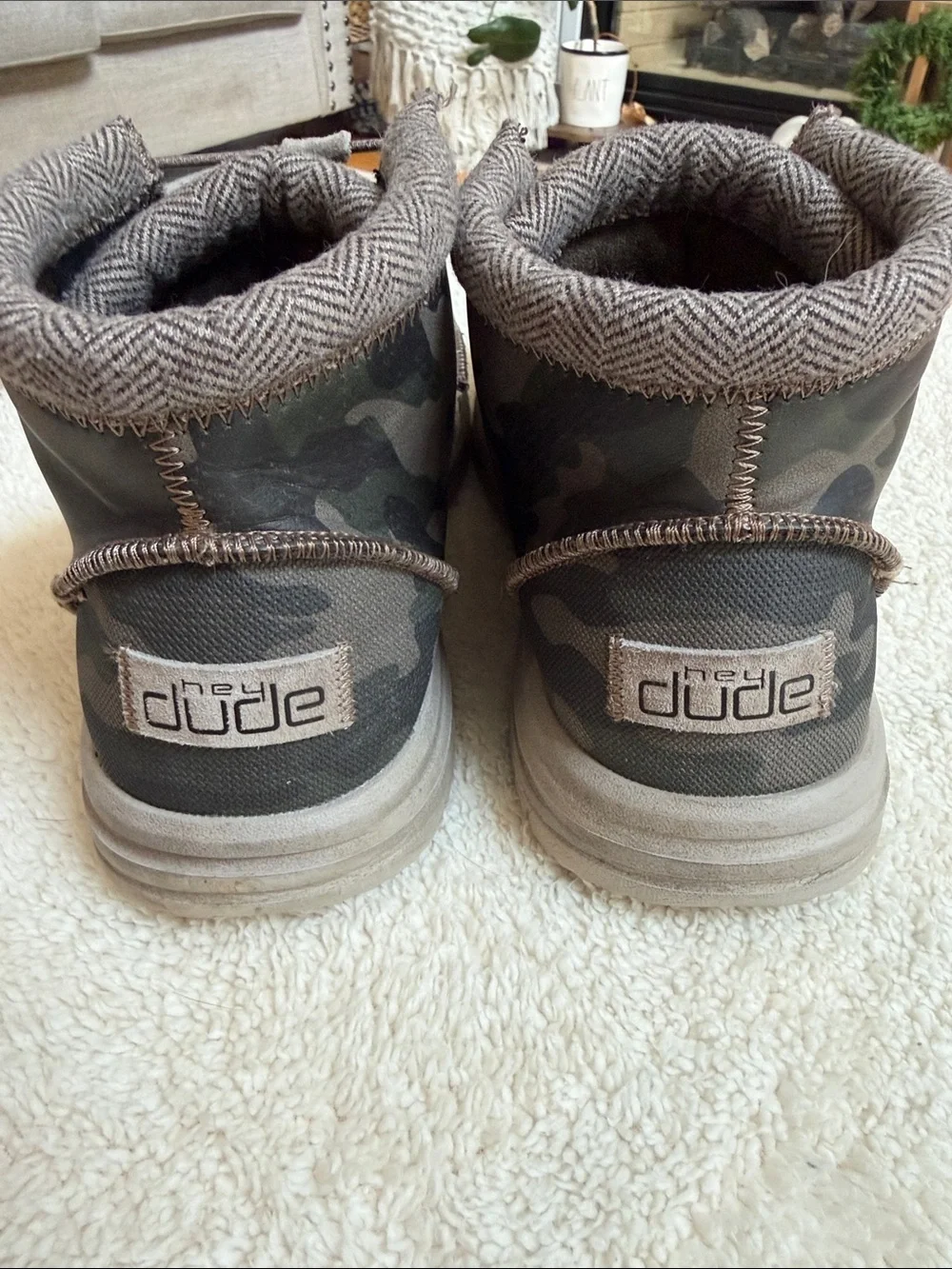 Hey Dude Men’s Bradley Woodland Camo Boots - Brown/Green